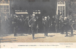 Alphonse XIII à CHALONS - Sortie De La Gare De MOURMELON - Très Bon état - Mourmelon Le Grand