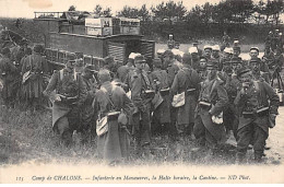 CAMP DE CHALONS - Infanterie En Manoeuvres, La Halte Horaire, La Cantine - Très Bon état - Camp De Châlons - Mourmelon