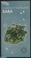 Dutch Caribbean 2016 Saba S/s, Mint NH, Nature - Transport - Various - Birds - Ships And Boats - Maps - Bateaux