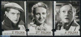 Poland 2016 Stars Of Film & Theatre 3v, Mint NH, Performance Art - Movie Stars - Theatre - Unused Stamps