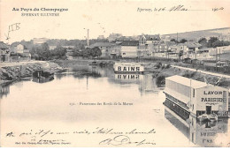 EPERNAY Illustré - Panorama Des Bords De La Marne - Très Bon état - Epernay