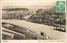 72179552 Bingen Rhein Blick Von Der Rossel Mit Maeuseturm Und Ruine Ehrenfels Bi - Bingen