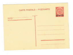 Deutschland/Luxemburg 1940, Ungebr. Postkarte Mit Luxemburg Frankatur, Überdruck "15 Rpf." (12470G) - Bezetting 1938-45