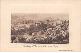CHERBOURG - Vue Sur Le Port Et La Digue - Très Bon état - Cherbourg