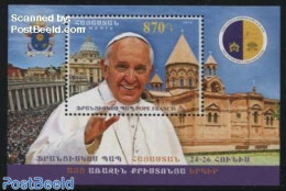 Armenia 2016 Pope Francis Visit S/s, Mint NH, Religion - Churches, Temples, Mosques, Synagogues - Pope - Iglesias Y Catedrales
