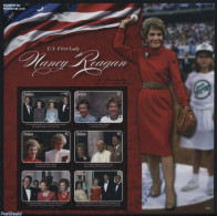 Palau 2016 Nancy Reagan 6v M/s, Mint NH, History - Religion - American Presidents - Charles & Diana - Kings & Queens (.. - Royalties, Royals