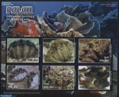 Palau 2016 Giant Clams 6v M/s, Mint NH, Nature - Shells & Crustaceans - Mundo Aquatico