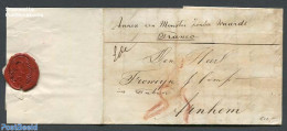 Netherlands 1854 Folding Letter From Harderwijk To Arnhem.                                                           ,.. - Briefe U. Dokumente
