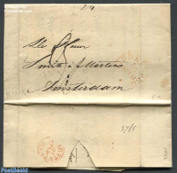Netherlands 1842 Folding Letter From Middelburg To Amsterdam, Postal History - ...-1852 Precursori