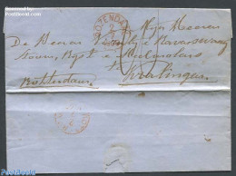 Netherlands 1860 Folding Letter From Rozendaal To Kralingen, Postal History - Covers & Documents