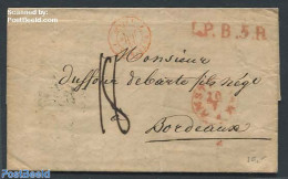 Netherlands 1841 Folding Letter From Amsterdam To Bordeaux, Postal History - ...-1852 Precursores