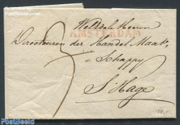 Netherlands 1824 Folding Letter From Amsterdam To S Gravenhage, Postal History - ...-1852 Vorläufer