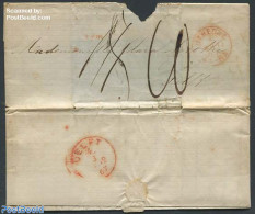 Netherlands 1867 Folding Letter From Utrecht To Delft, Postal History - Covers & Documents