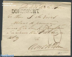 Netherlands 1828 Folding Cover From Dordrecht To Amsterdam, Postal History - ...-1852 Vorläufer
