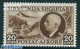 Albania 1939 20Q, Stamp Out Of Set, Unused (hinged) - Albanie