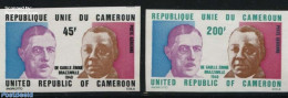 Cameroon 1975 F. Eboue 2v, Imoperforated, Mint NH, History - Camerún (1960-...)