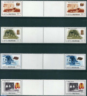 Albania 1981 Tradional Houses 4v, Gutterpairs, Mint NH, Art - Architecture - Albanien