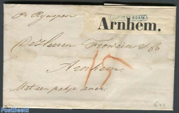 Netherlands 1858 Folding Letter From Rotterdam To Arnhem, Postal History - Covers & Documents