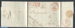 Netherlands 1829 Folding Letter From Alphen To Alphen, Postal History - ...-1852 Préphilatélie