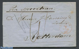 Netherlands 1864 Folding Cover From Hoorn To Rotterdam, Postal History - Lettres & Documents