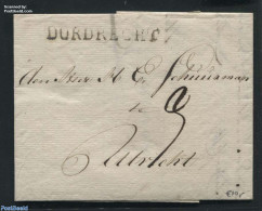 Netherlands 1823 Folding Letter From Dordrecht To Utrecht, Postal History - ...-1852 Préphilatélie