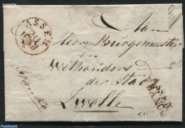 Netherlands 1836 Folding Cover From Assen To Zwolle, Postal History - ...-1852 Vorläufer