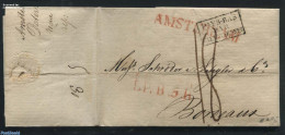 Netherlands 1820 Letter From Amsterdam To Bordeaux, Postal History - ...-1852 Precursori