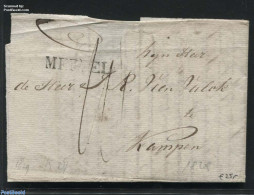 Netherlands 1829 Folding Letter From Meppel To Kampen, Postal History - ...-1852 Vorläufer