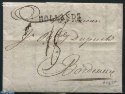 Netherlands 1803 Folding Letter From Amsterdam To Bordeaux, Postal History - ...-1852 Precursores