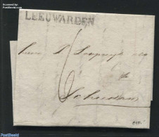 Netherlands 1823 Folding Letter From Leeuwarden To Schiedam, Postal History - ...-1852 Precursori