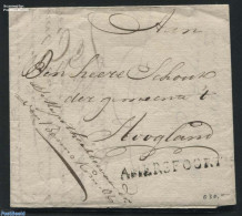 Netherlands 1818 Folding Letter From Amersfoort To Hoogland, Postal History - ...-1852 Precursori