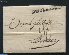 Netherlands 1799 Folding Letter From Amsterdam To Bordeaux, Postal History - ...-1852 Precursori