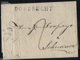 Netherlands 1814 Folding Letter From Dordrecht To Schiedam, Postal History - ...-1852 Precursores