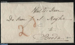 Netherlands 1802 Folding Cover From Dordrecht To Breda, Postal History - ...-1852 Precursori