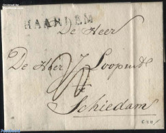 Netherlands 1828 Folding Letter From Haarlem To Schiedam, Postal History - ...-1852 Precursores