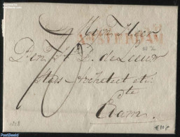 Netherlands 1828 Folding Letter From Amsterdam To Edam, Postal History - ...-1852 Precursores
