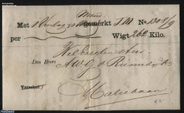 Netherlands 1866 Folding Letter From Utrecht To Utrecht, Postal History - Brieven En Documenten