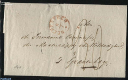 Netherlands 1843 Folding Cover From Heerenveen To S Gravenhage, Postal History - ...-1852 Precursores