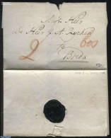 Netherlands 1800 Folding Cover From S Hertogenbosch To Breda, Postal History - ...-1852 Precursores