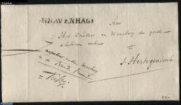 Netherlands 1825 Folding Cover From S Gravenhage To S Hertogenbosch, Postal History - ...-1852 Precursori