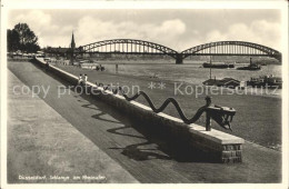 72179470 Duesseldorf Schlange Am Rheinufer Bruecke Duesseldorf - Duesseldorf