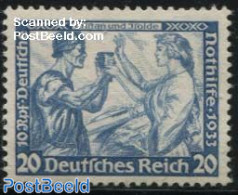 Germany, Empire 1933 20+10Pf, Stamp Out Of Set, Perf. 14, Unused (hinged) - Ongebruikt