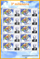 France 2000 Millenium M/s With Personalized Tab (tab May Vary), Mint NH, Various - Maps - Unused Stamps