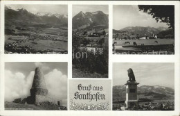 72179465 Sonthofen Oberallgaeu Total Panorama Denkmal Auf Dem Gruenten Kriegerde - Sonthofen