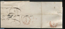 Netherlands 1840 Folding Cover From Sneek To Amsterdam, Postal History - ...-1852 Vorläufer