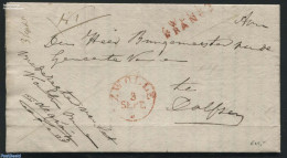 Netherlands 1833 Folding Letter From Zwolle To Dalfsen, Postal History - ...-1852 Precursores