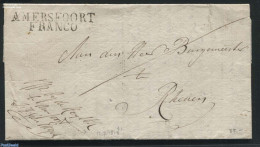 Netherlands 1815 Folding Letter From Amersfoort To Rhenen, Postal History - ...-1852 Precursori