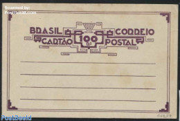 Brazil 1935 Postcard 100R, Purple, Unused Postal Stationary - Briefe U. Dokumente
