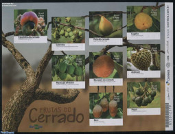 Brazil 2016 Fruits Of Cerrado 9v S-a M/s, Mint NH, Nature - Fruit - Unused Stamps