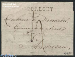 Netherlands 1818 Folding Letter From Dordrecht To Amsterdam, Postal History - ...-1852 Precursores